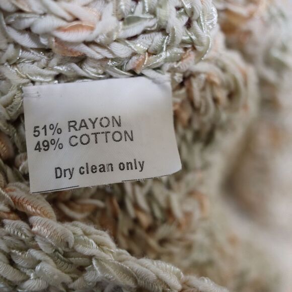 Marilena Chicago Pastel Knit Tank Top Large Green Trim Vintage Y2K Romania - Picture 10 of 10